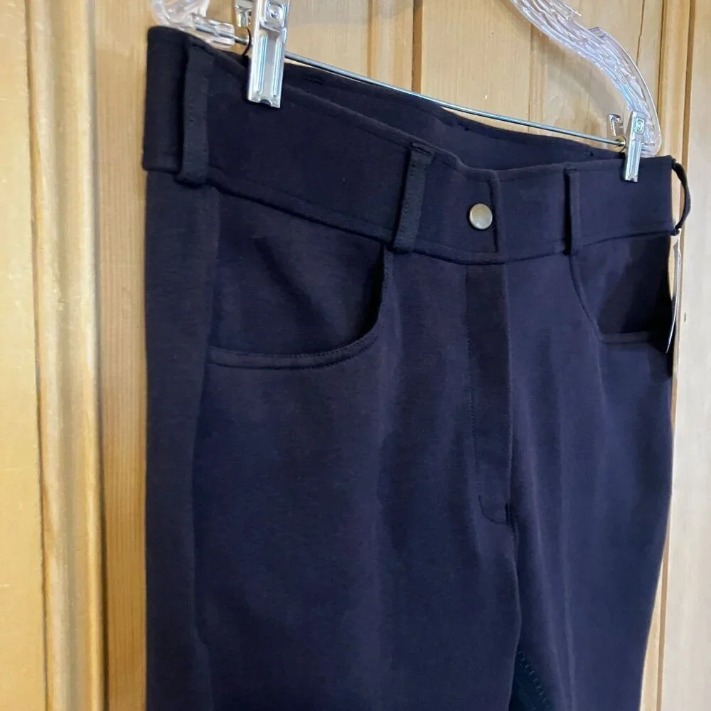 Dover Saddlery Womens Basic II Breech Knee Patch Riding Pants 34R Black AN NWT - Picture 4 of 10